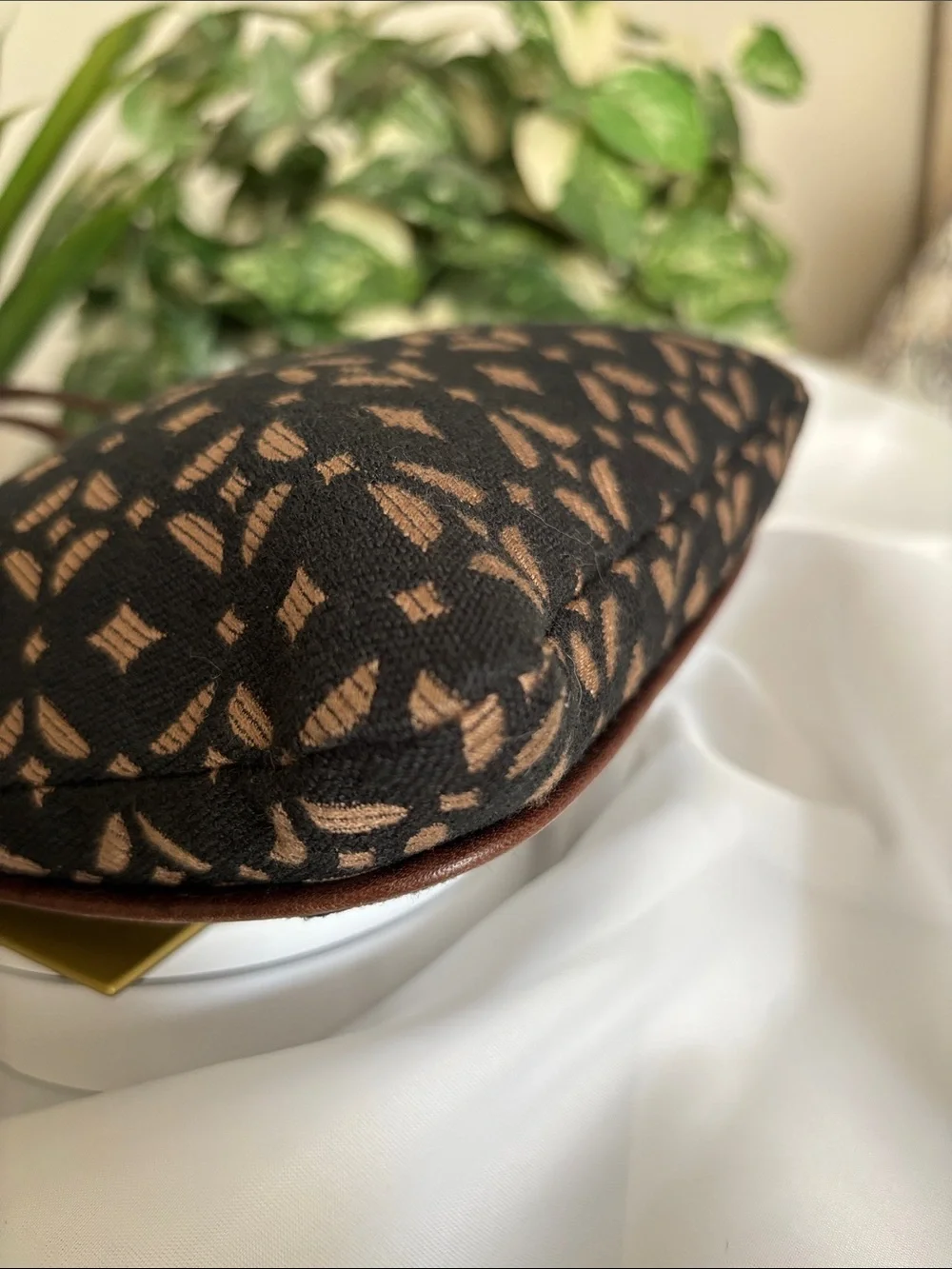 Fossil Maddox Brown & Black Fabric with Leather Trim Crossbody